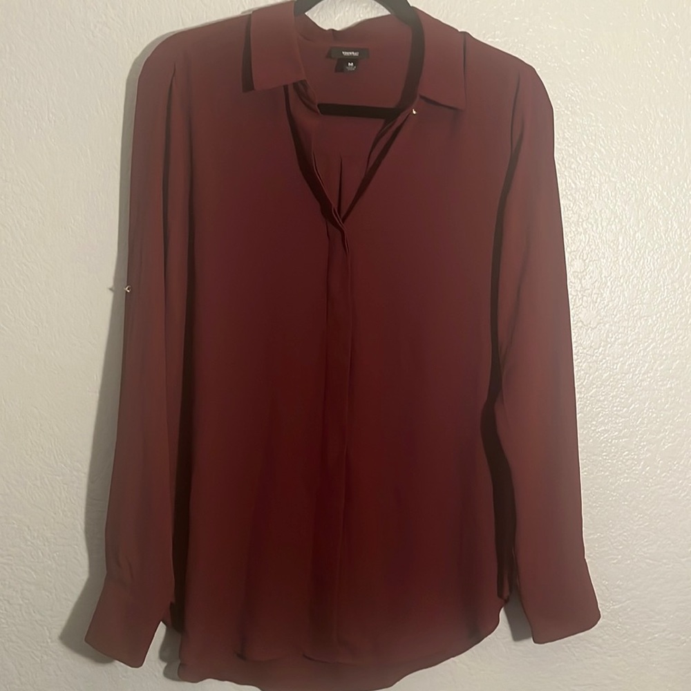 MOSSIMO button down satin shirt